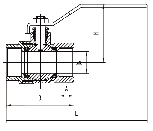 Nickel Plated Brass Ball Valve Dimensions